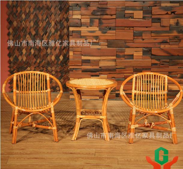 西雙版納藤家具 南亞風(fēng)情 酒店藤椅 陽臺休閑藤椅3件套 Y